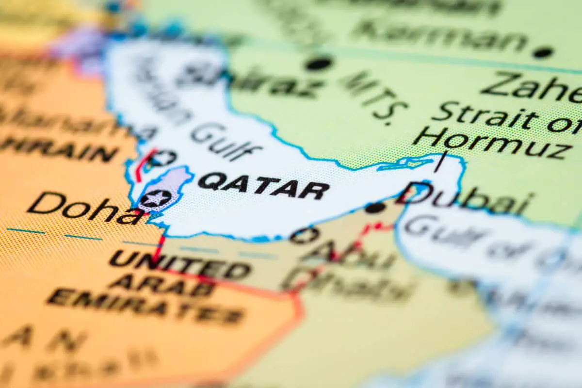 Donde está qatar mapa